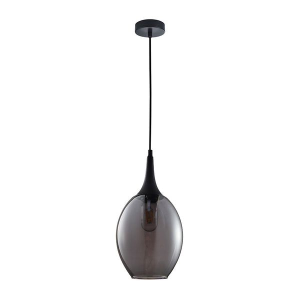 Interior Wine Glass Shape 1 Light Pendant Black Smoke - BROTE2