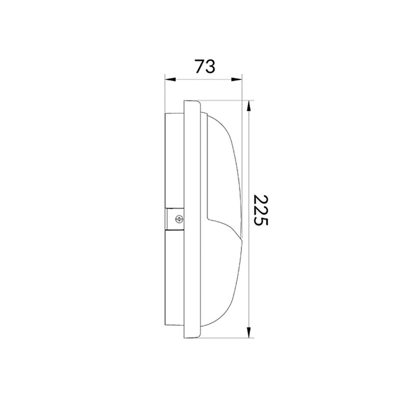 Eyelid LED Bulkhead Light Round 20W White 3000K IP65 - BULK16