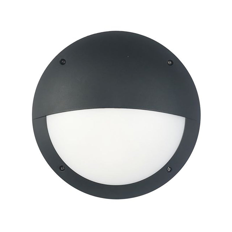 Eyelid LED Bulkhead Light Round 12W Black 4000K IP66 - BULK7