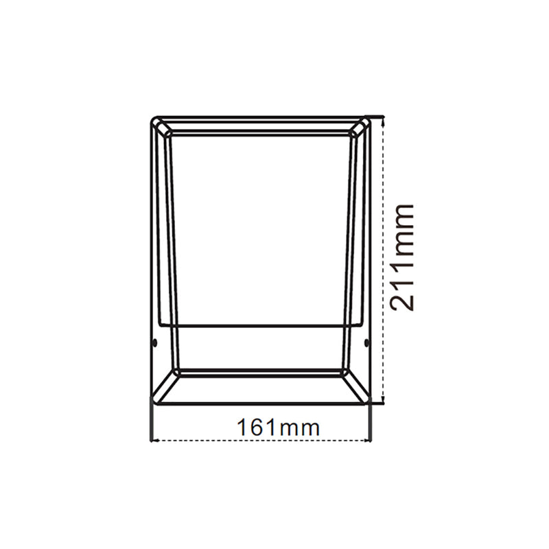 Letterbox Eyelid LED Bulkhead Light 12W Black 4000K IP65 - BULK10