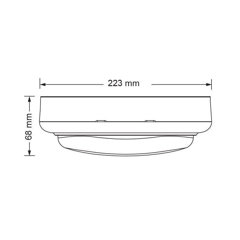 Oval LED Bunker Light Black Polycarbonate 3CCT - SL7271TC/BK