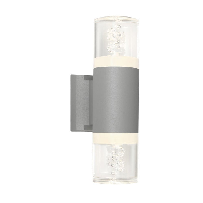 Calgary 2 Light Exterior Wall Light Silver - CALG2ESLV