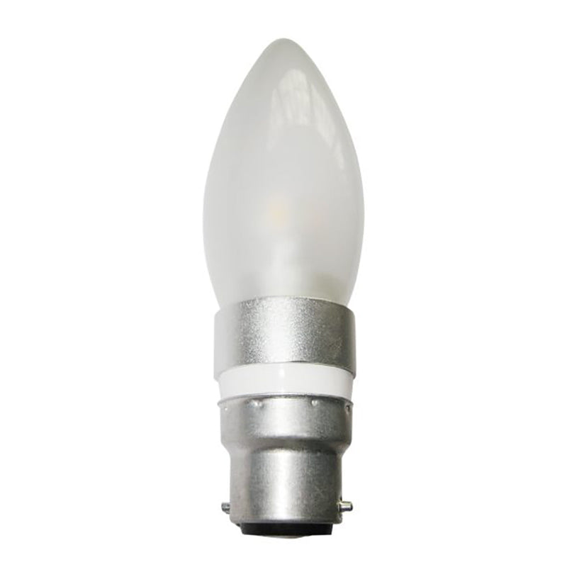 Candle LED Globe BC 4W 240V L113mm Frosted Glass 3000K - CAN10D