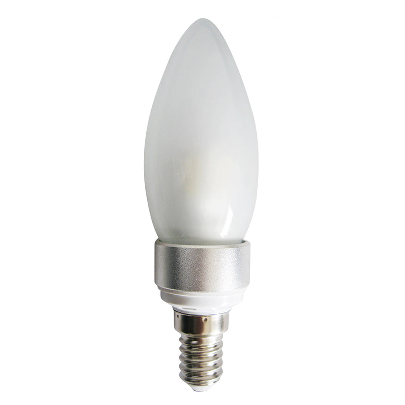 Candle LED Globe SES 4W 240V Frosted Glass 5000K - CAN15D