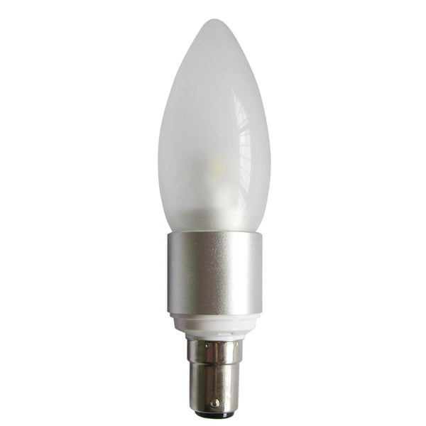 Candle LED Globe SBC 4W 240V L124mm Frosted Glass 5000K - CAN16D