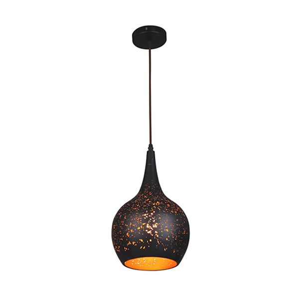 Celeste 1 Light Pendant Black With Bell Shape Shade - CELESTE1