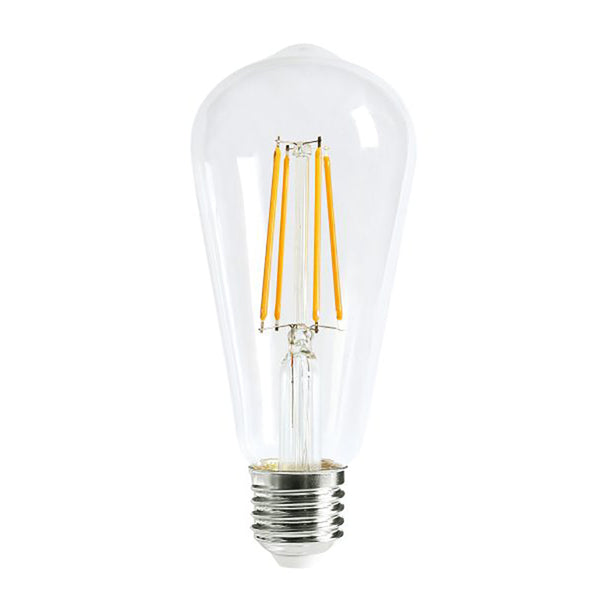 ST64 Pear LED Filament Globe ES 8W 240V Glass 6000K - CF29DIM