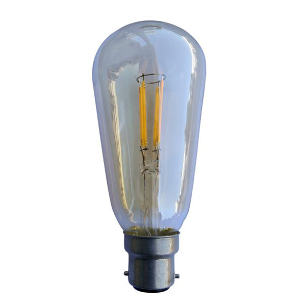 ST57 LED Filament Globe BC 4W 240V Amber Glass 2200K - CF5A