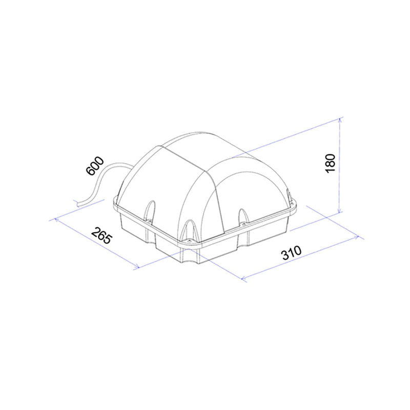 Exterior LED Bunker Light Black 240V 20W 5000K IP65 &amp; IK10 - CLA4736CB