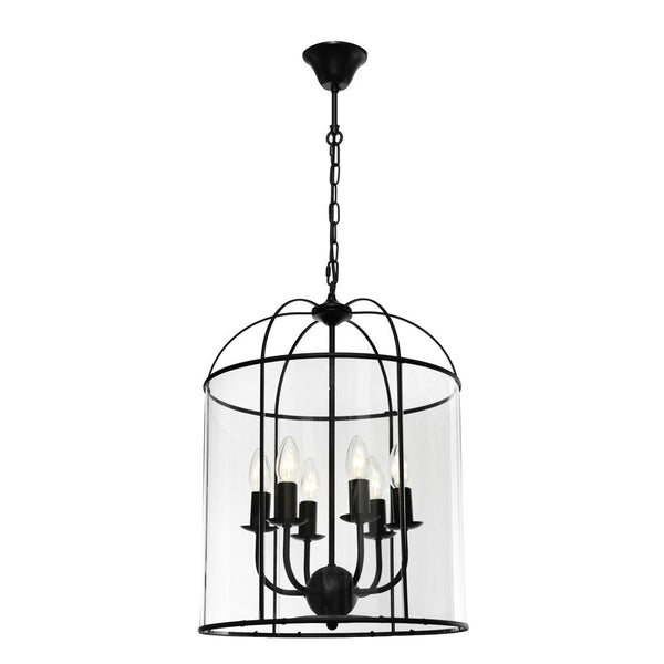 Buy Pendant lights australia - Clovelly 6 Light Pendant Light Black - CLOV6PBLK