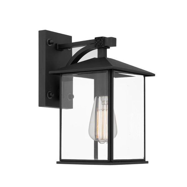 Coby 1 Light Wall Light 180mm IP44 Black, Clear - COBY EX18-BK