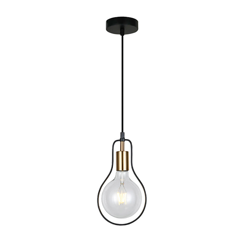 Contour 1 Light Pendant Black Wire Pear Shape - CONTOUR1