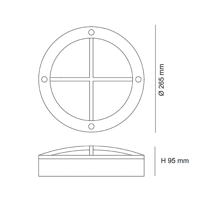 Cooper Bunker Light 16W Silver Aluminium 3CCT - SE7082TC/SL