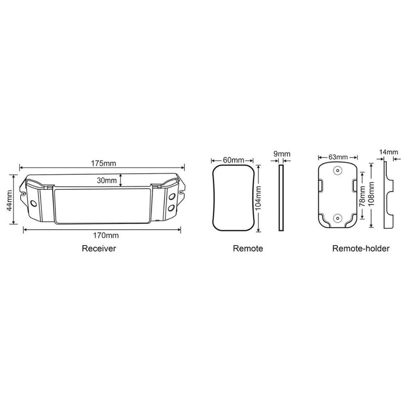 LED Strip Light Controller 12V / 24V White - HV9102-M2+M4-5A