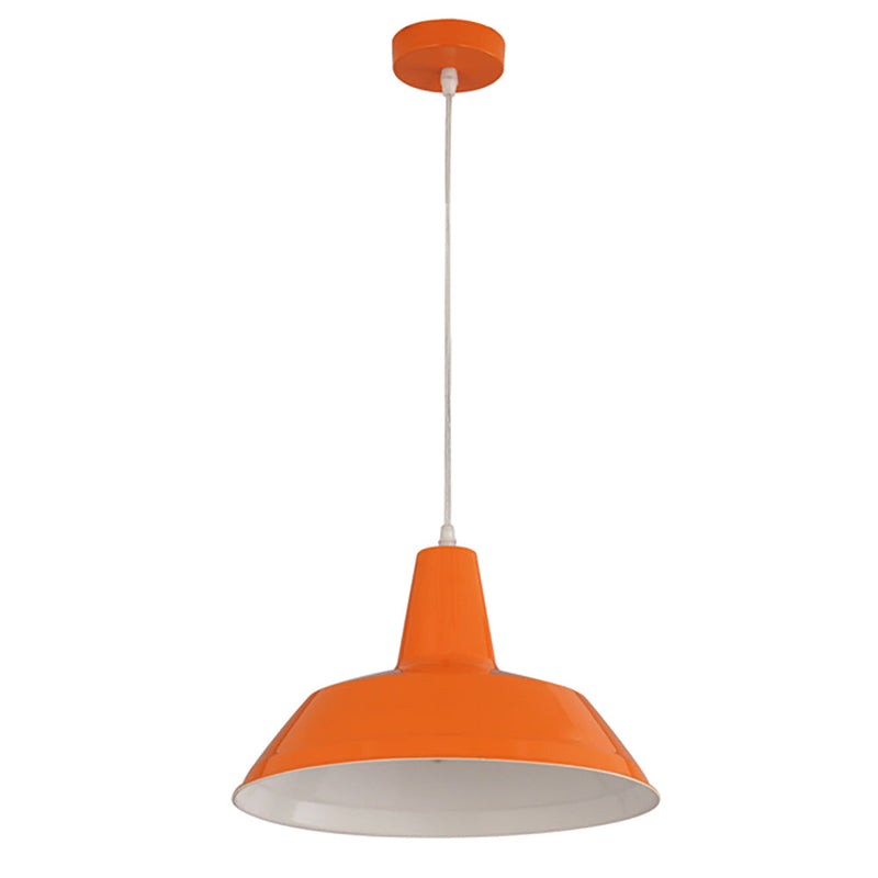 Divo Angled Dome Shape 1 Light Pendant Orange - DIVO10