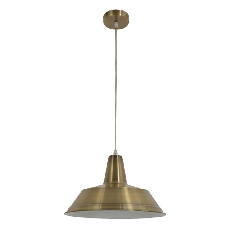 Divo Angled Dome Shape 1 Light Pendant Antique Brass - DIVO1