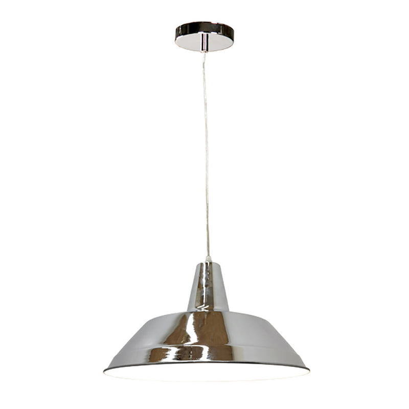 Divo Angled Dome Shape 1 Light Pendant Chrome - DIVO2