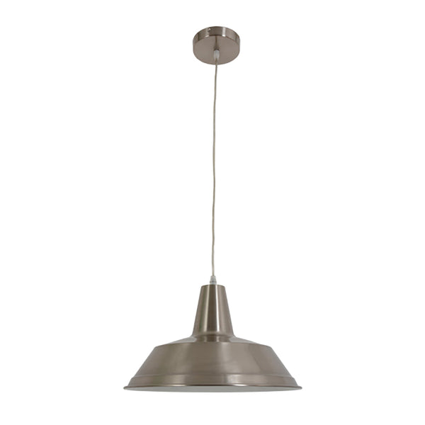 Divo Angled Dome Shape 1 Light Pendant Satin Chrome - DIVO3