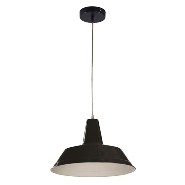 Divo Angled Dome Shape 1 Light Pendant Black - DIVO5