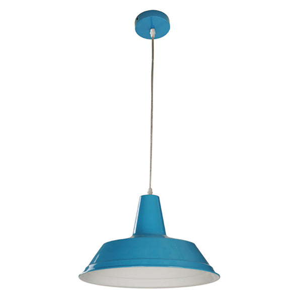 Divo Angled Dome Shape 1 Light Pendant Blue - DIVO6