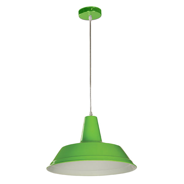 Divo Angled Dome Shape 1 Light Pendant Green - DIVO8