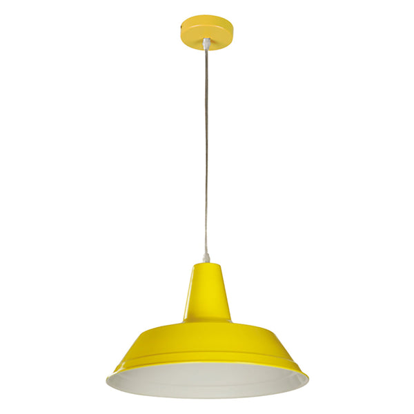 Divo Angled Dome Shape 1 Light Pendant Yellow - DIVO9