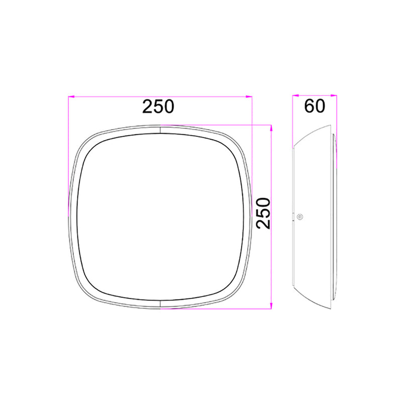 Doccia Exterior LED Wall / Ceiling Light White IP65 - DOCCIA2