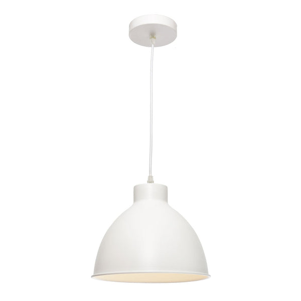 Dome Pendant Light White Metal - DOME1PWHT