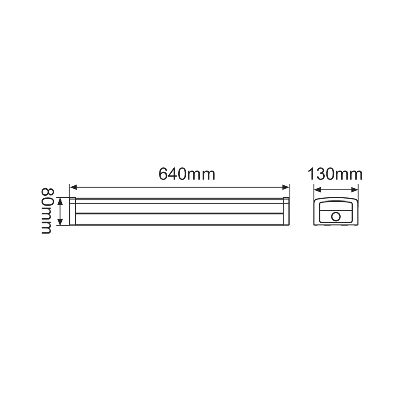 Stellar V Wide Emergency LED Batten 20W White Metal 5CCT - 211025EM