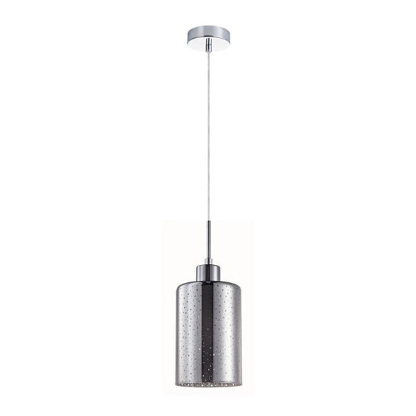 Interior Iron & Chrome Glass With Dotted Effect 1 Light Pendant - ESPEJO3