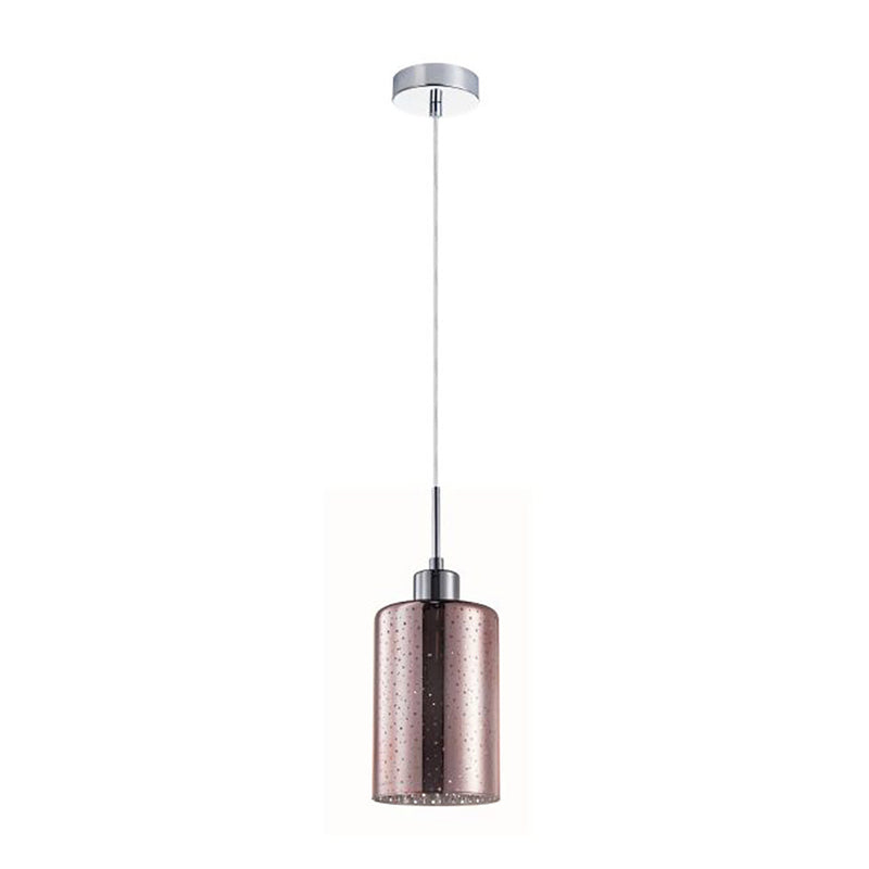 Interior Iron & Rose Gold Glass With Dotted Effect 1 Light Pendant - ESPEJO4