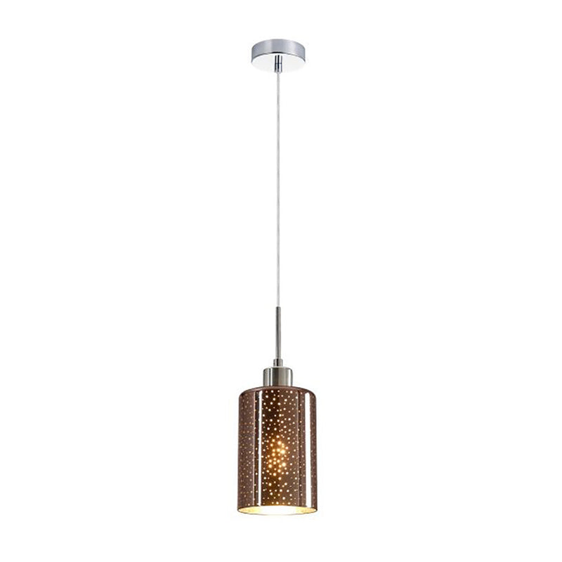 Interior Iron & Rose Gold Glass With Dotted Effect 1 Light Pendant - ESPEJO4