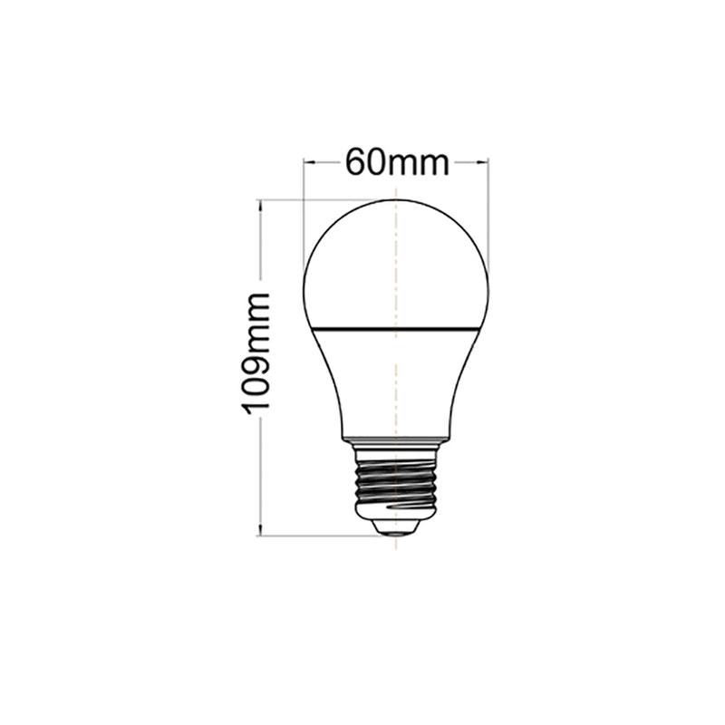 GLS LED Globe ES 10W 240V Plastic / PC 5000K - GLS34