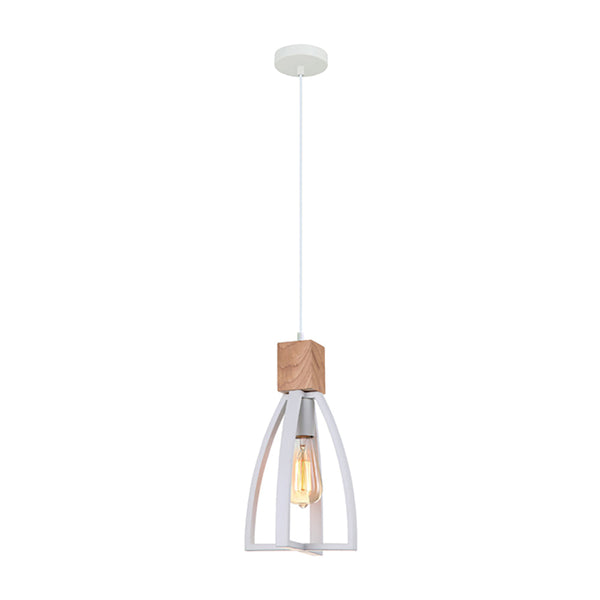 Faro 1 Light Pendant White - FARO2