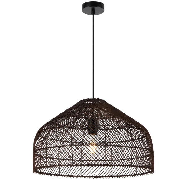 Frya Pendant Light W500mm Brown Iron / Rattan - FRYA PE50-BRN