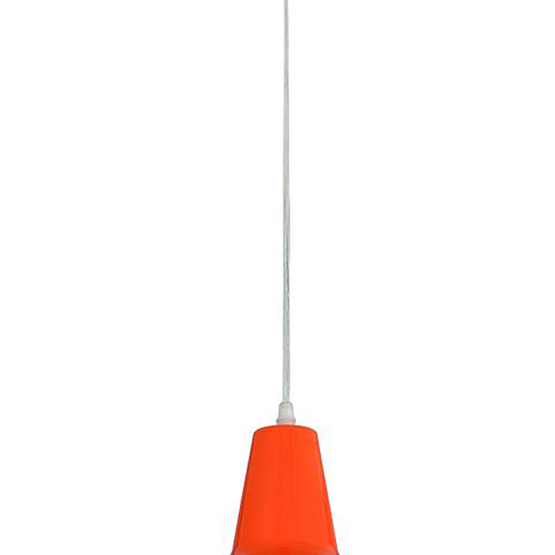 Divo Angled Dome Shape 1 Light Pendant Orange - DIVO10