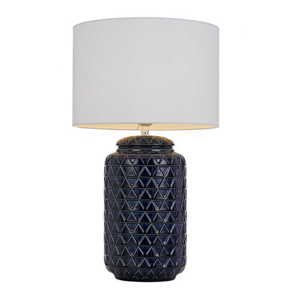 Heshi Table Lamp W300mm Blue Ceramic - HESHI TL-BLWH