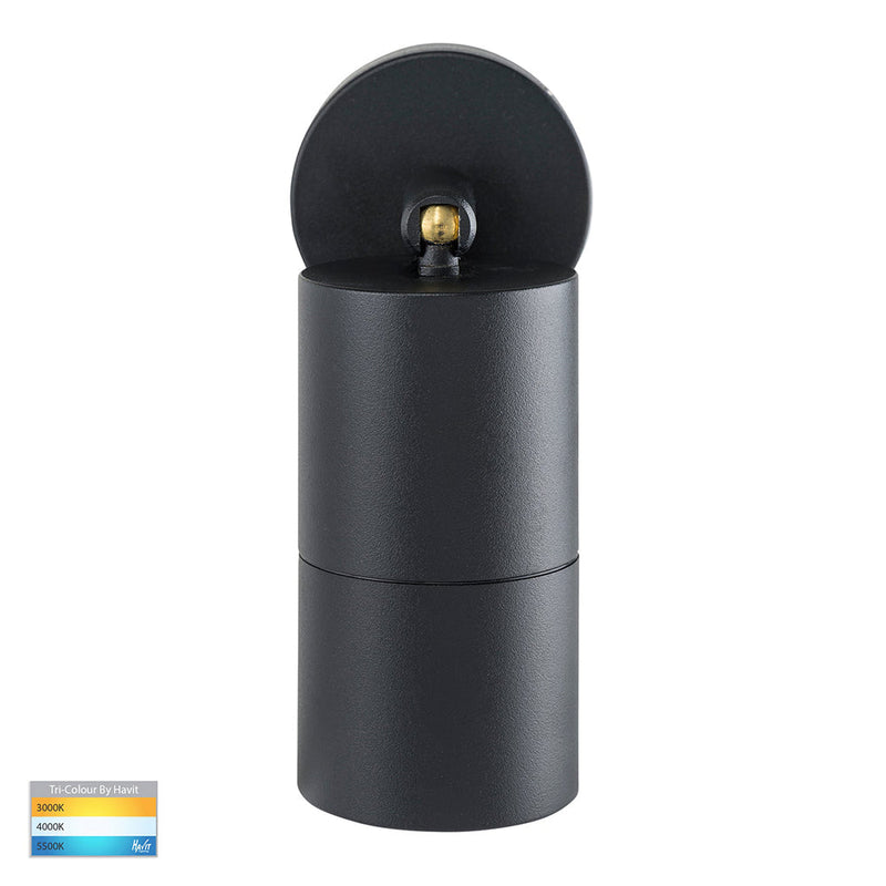 Tivah Exterior Spotlight Adjustable 5W Black Aluminium 3CCT - HV1227GU10T