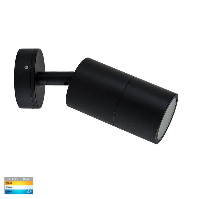 Tivah Exterior Spotlight Adjustable Black Aluminium 3CCT - HV1225T