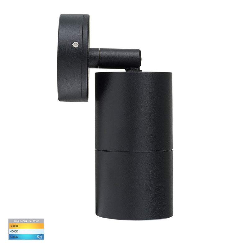 Tivah Exterior Spotlight Adjustable 12V Black Aluminium 3CCT - HV1227MR16T