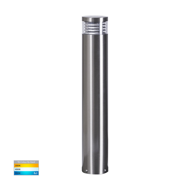 Maxi Louvred Bollard Light H600mm 316 Stainless Steel 3CCT - HV1616T-SS316-240V