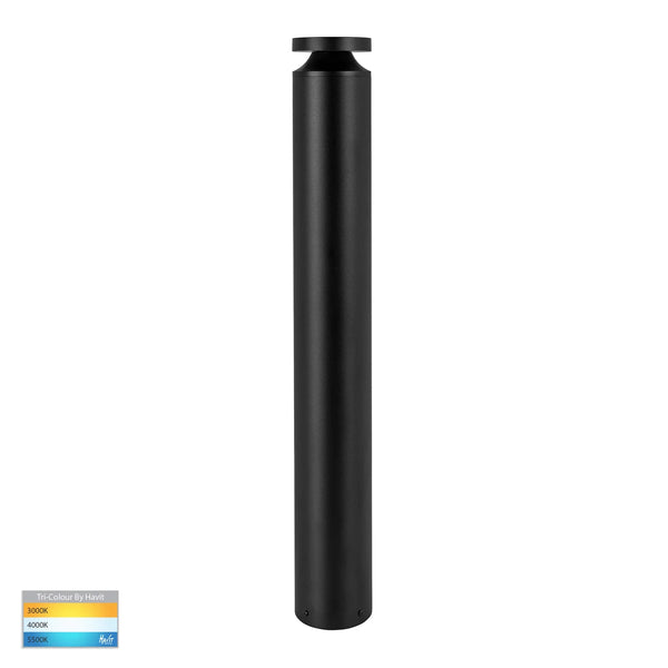 Noray LED Bollard Light 240V H970mm Black Aluminium 3 CCT - HV1639T-BLK-240V