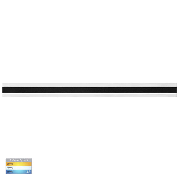 Barline LED Exterior Wall Light L1500mm Black Aluminium 3 CCT - HV3586T-BLK