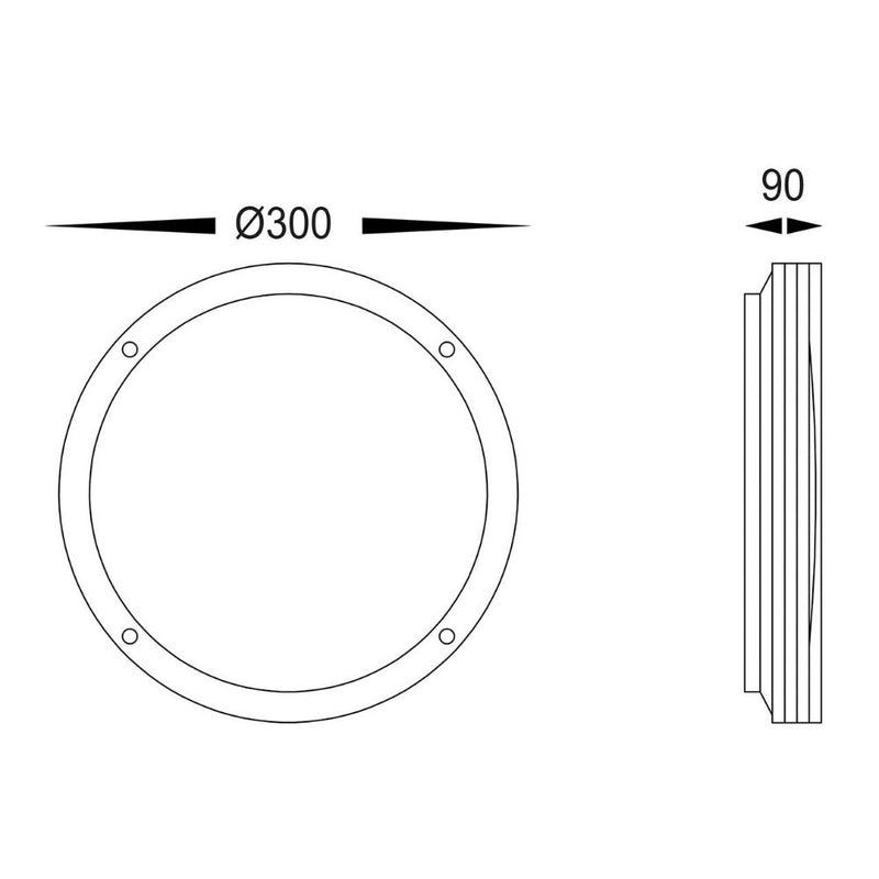 Stor Round LED Light Black 3CCT - HV3670T-BLK