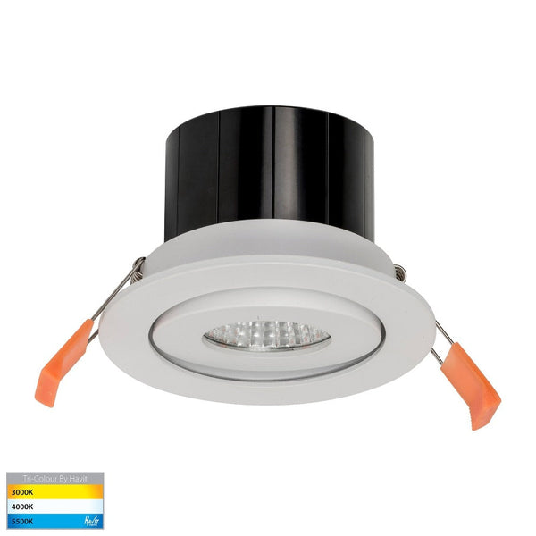 Prime Tilt LED Downlight White 3CCT - HV5512T-WHT