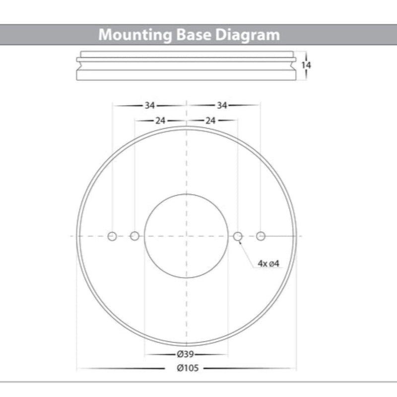 Nella Surface Mounted Downlight 24W White 3CCT - HV5825T-WHT