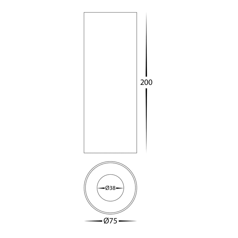 Nella LED Surface Mounted Downlight 240V H200mm White Aluminium 5 CCT - HV5841S-WHT-EXT