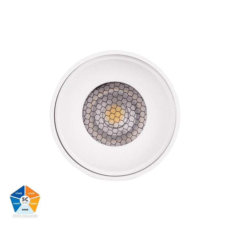 Nella LED Surface Mounted Downlight 240V H200mm White Aluminium 5 CCT - HV5841S-WHT-EXT