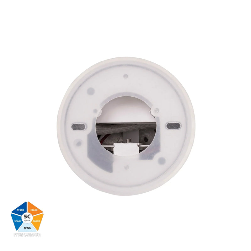 Nella LED Surface Mounted Downlight 240V H200mm White Aluminium 5 CCT - HV5841S-WHT-EXT