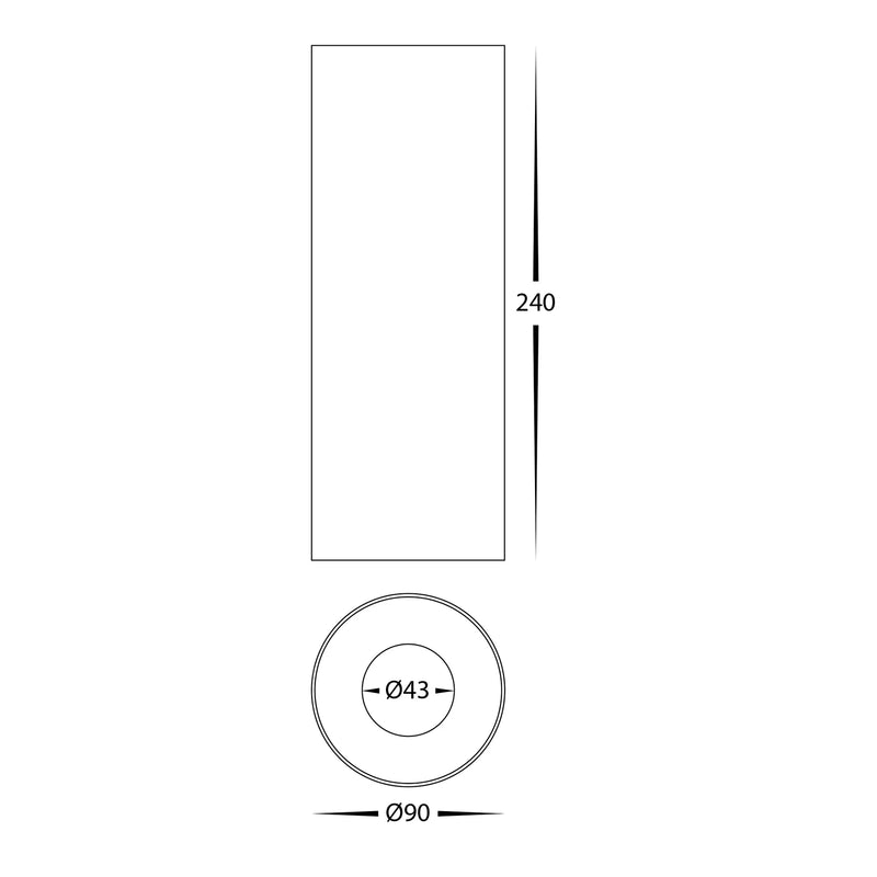 Nella LED Surface Mounted Downlight 240V H240mm White Aluminium 5 CCT - HV5842S-WHT-EXT